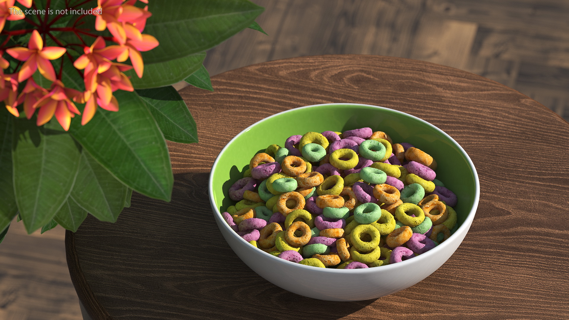 3D Colored Rings Breakfast model