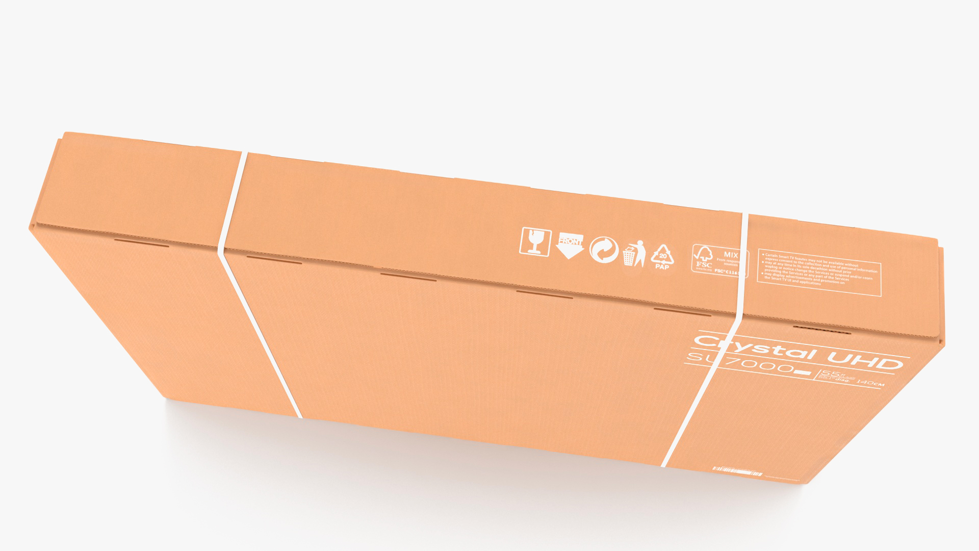 Cardboard Packaging Box 55 Inch TV 3D model