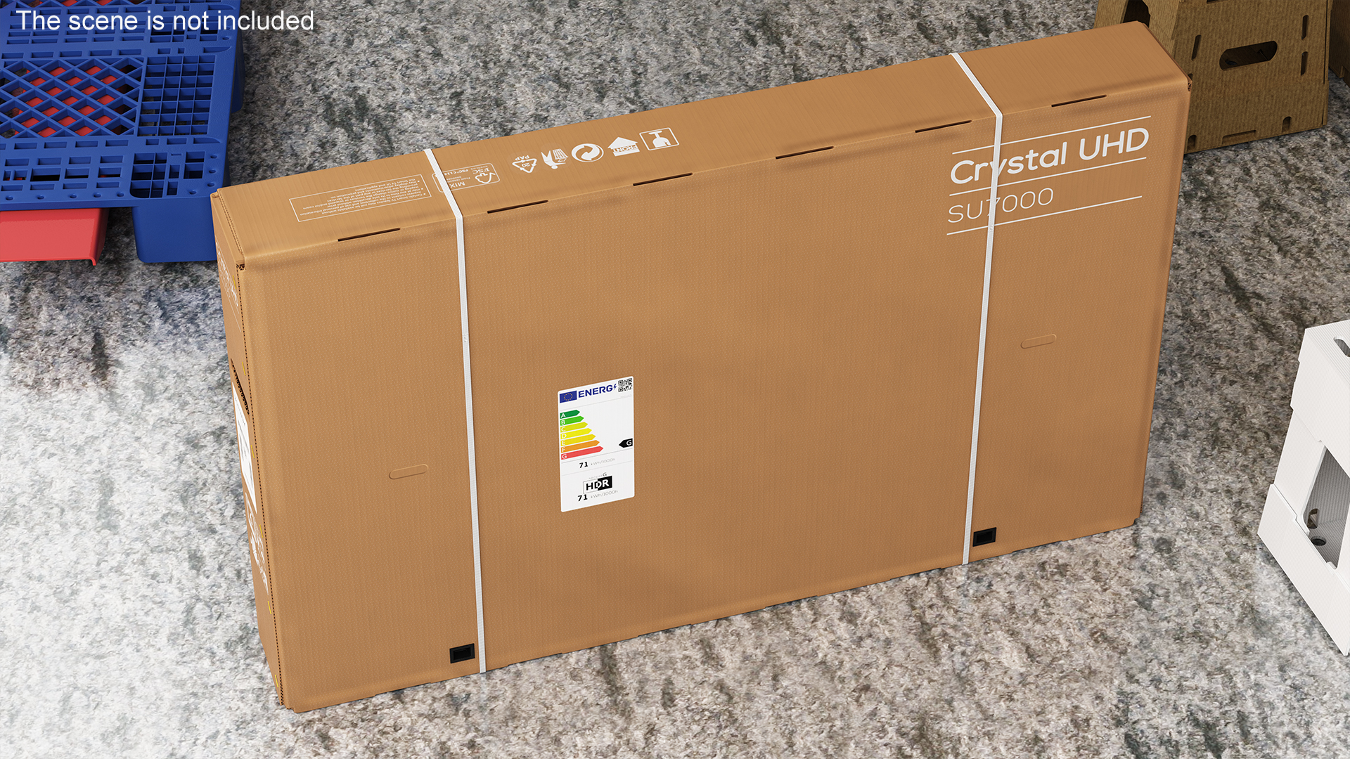 Cardboard Packaging Box 55 Inch TV 3D model