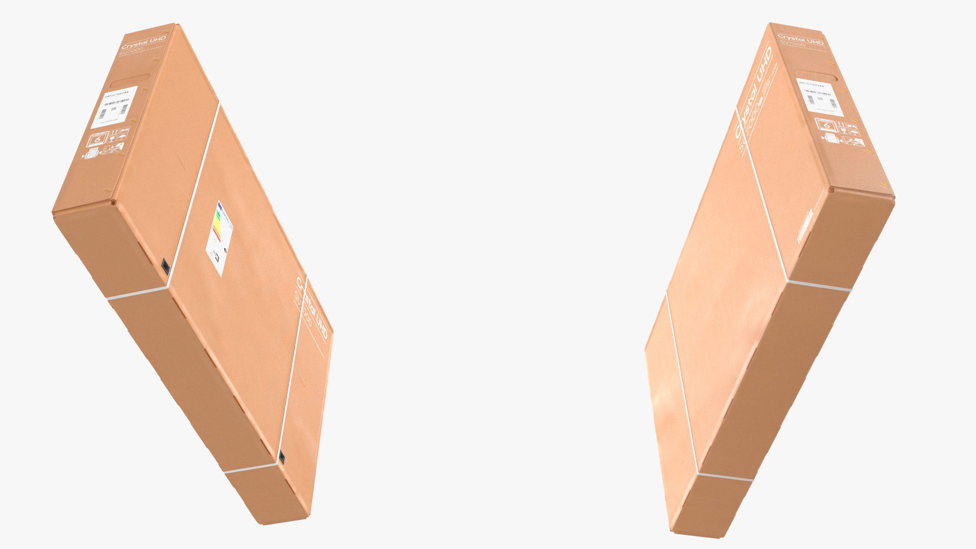 Cardboard Packaging Box 55 Inch TV 3D model