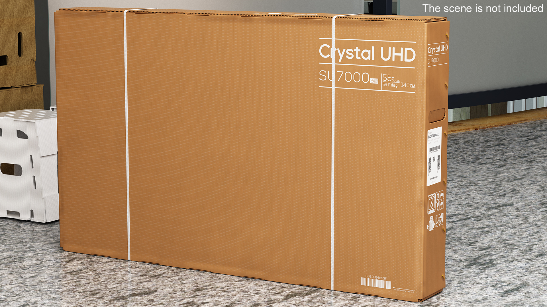 Cardboard Packaging Box 55 Inch TV 3D model