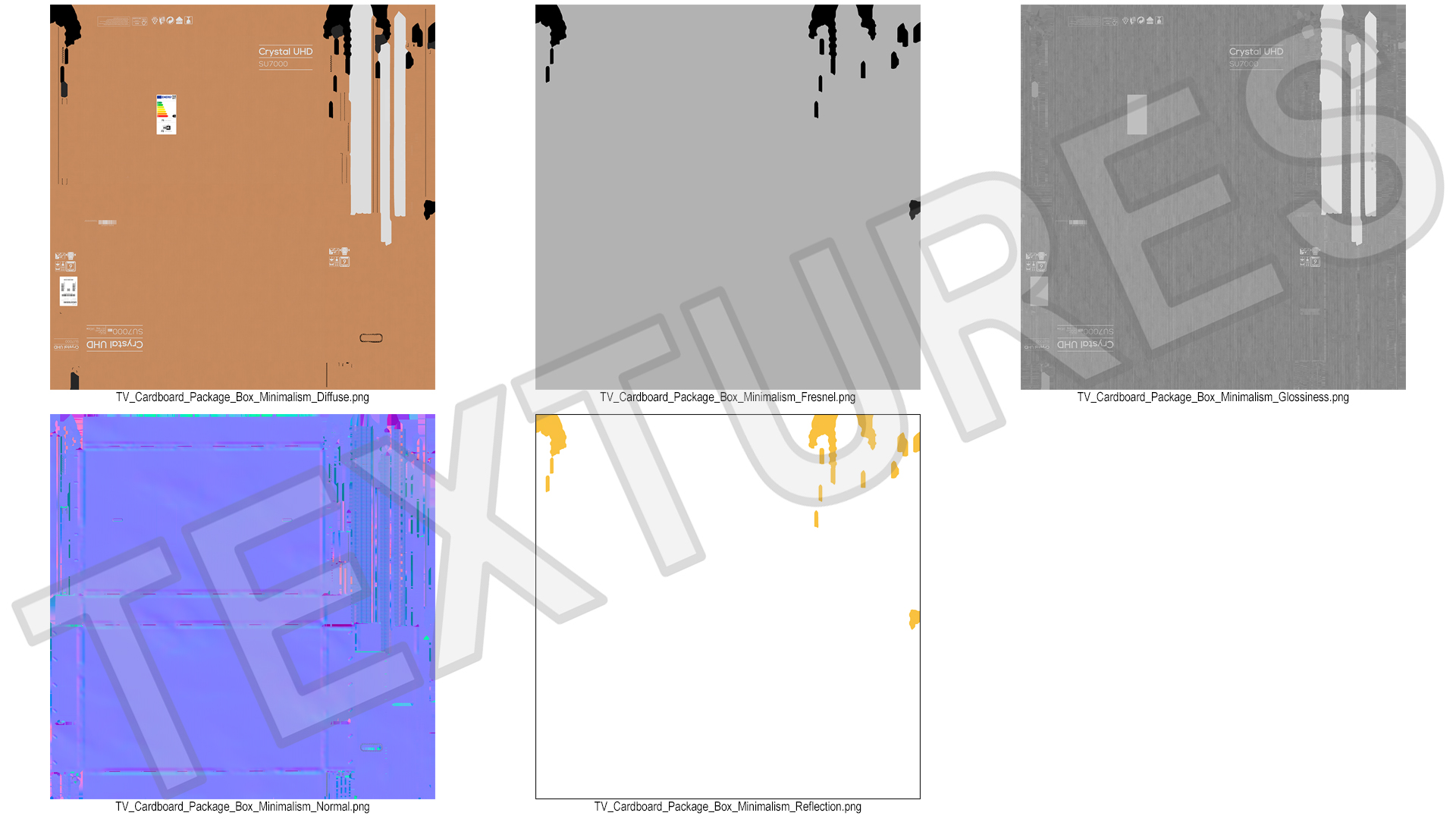 Cardboard Packaging Box 55 Inch TV 3D model