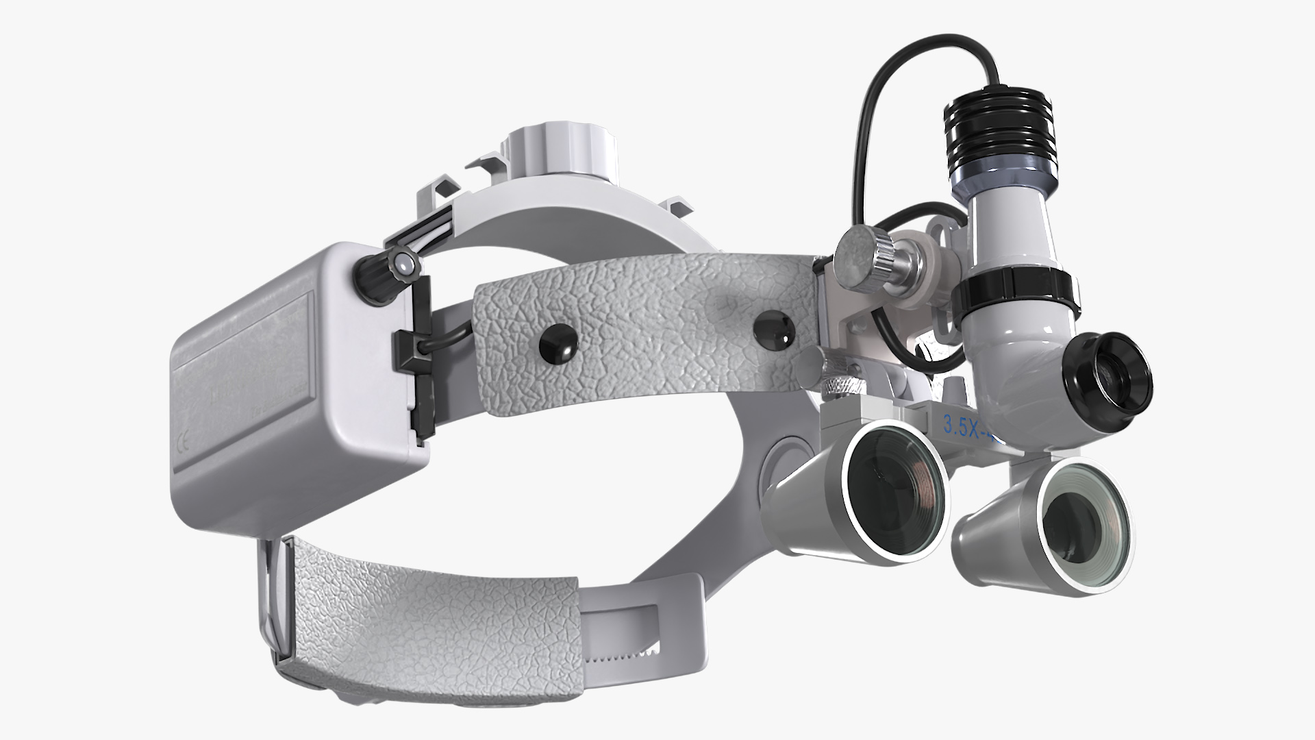 African Black Male Doctor with Surgical Headlight Loupe Rigged 3D