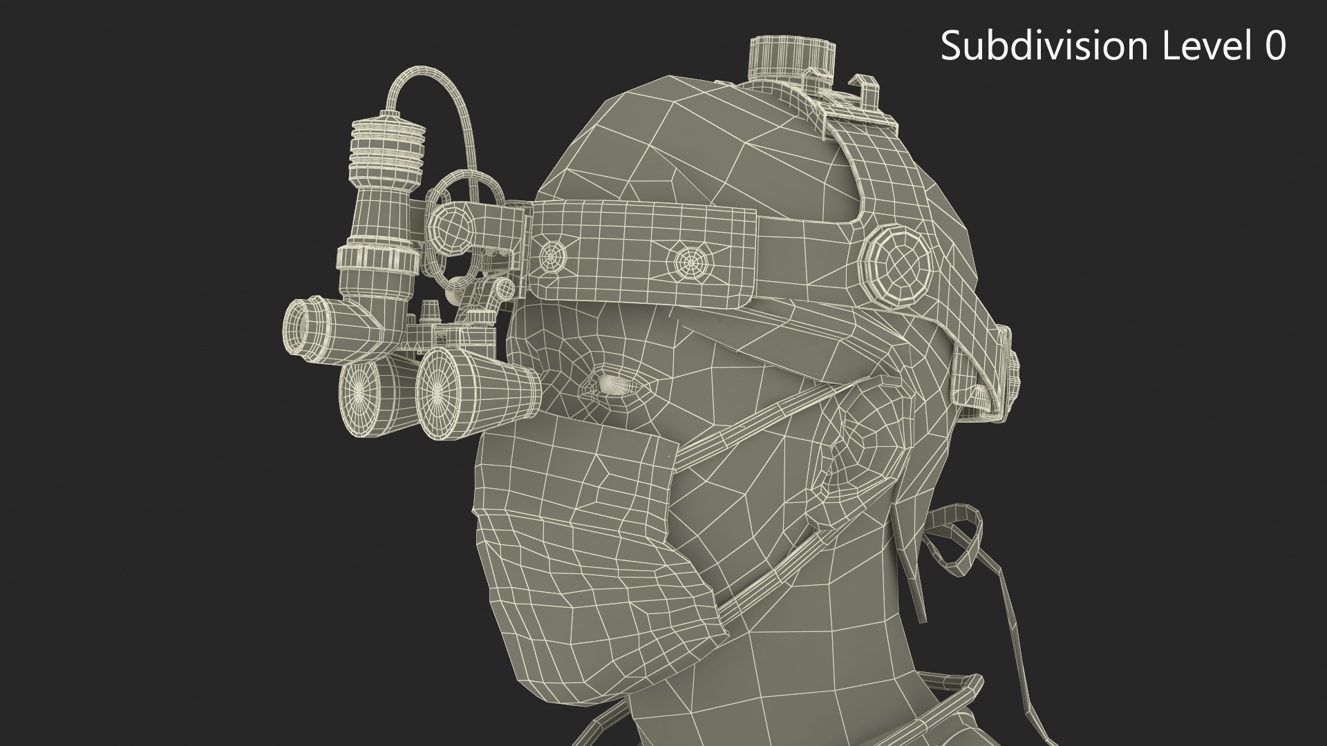 African Black Male Doctor with Surgical Headlight Loupe Rigged 3D