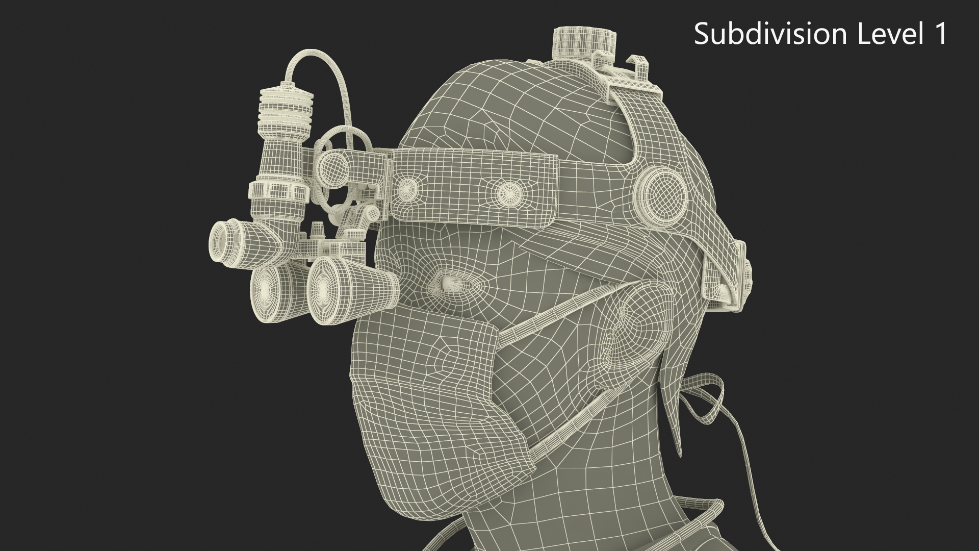 African Black Male Doctor with Surgical Headlight Loupe Rigged 3D