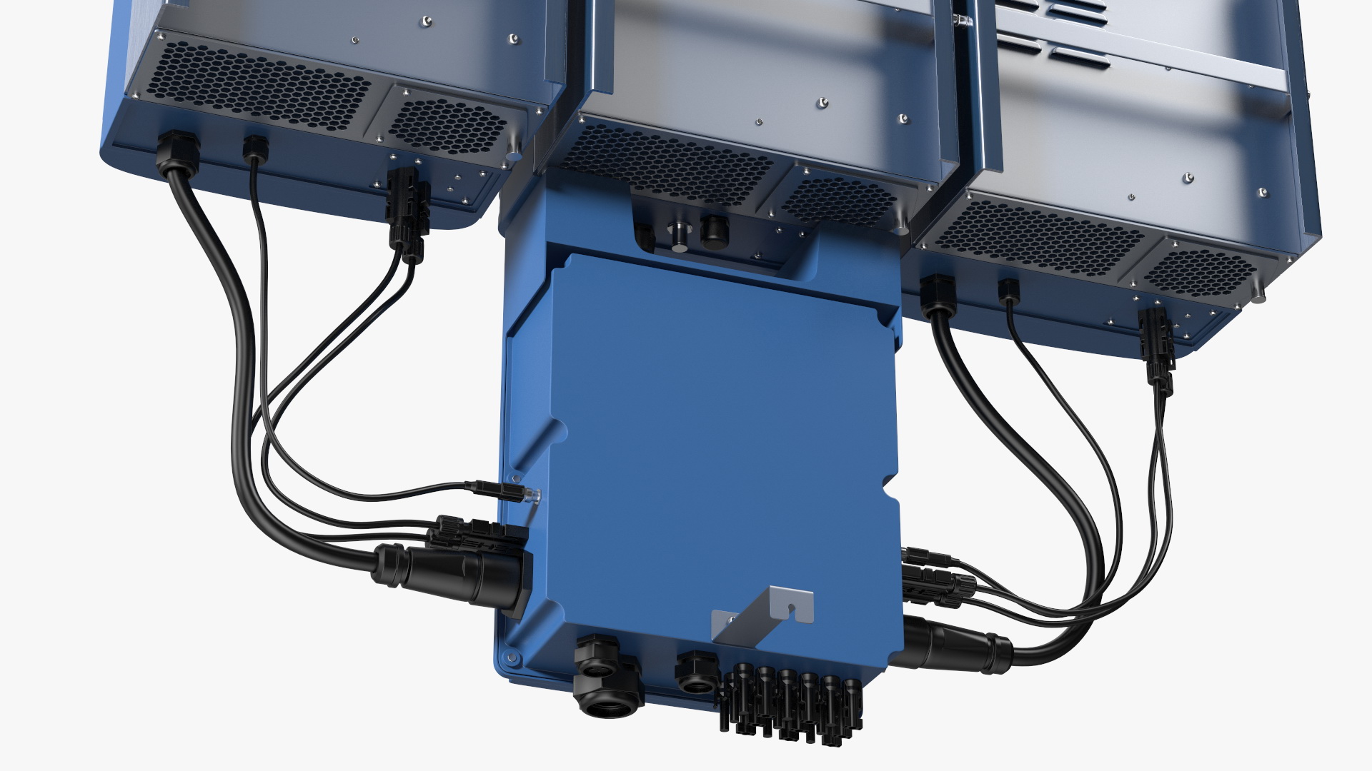 Three Phase Solar Inverter with Secondary Units 3D