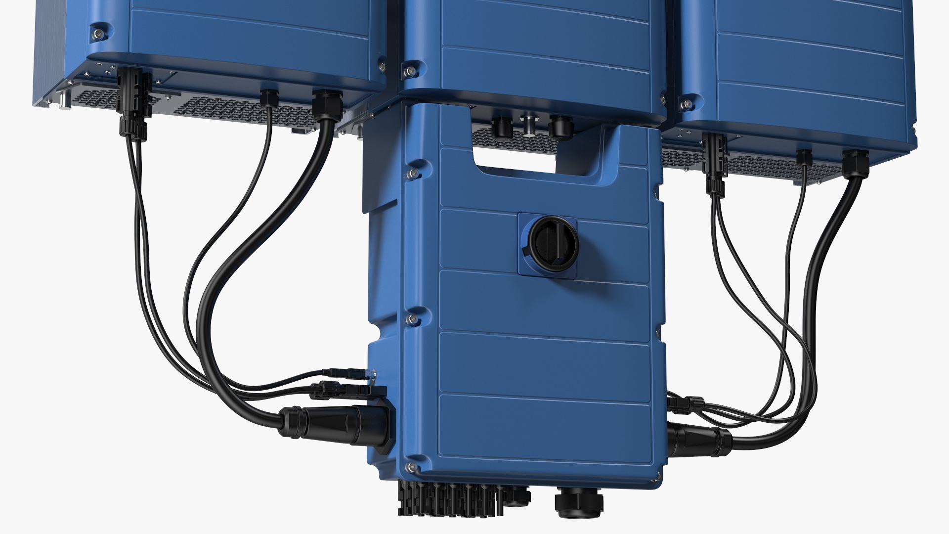 Three Phase Solar Inverter with Secondary Units 3D