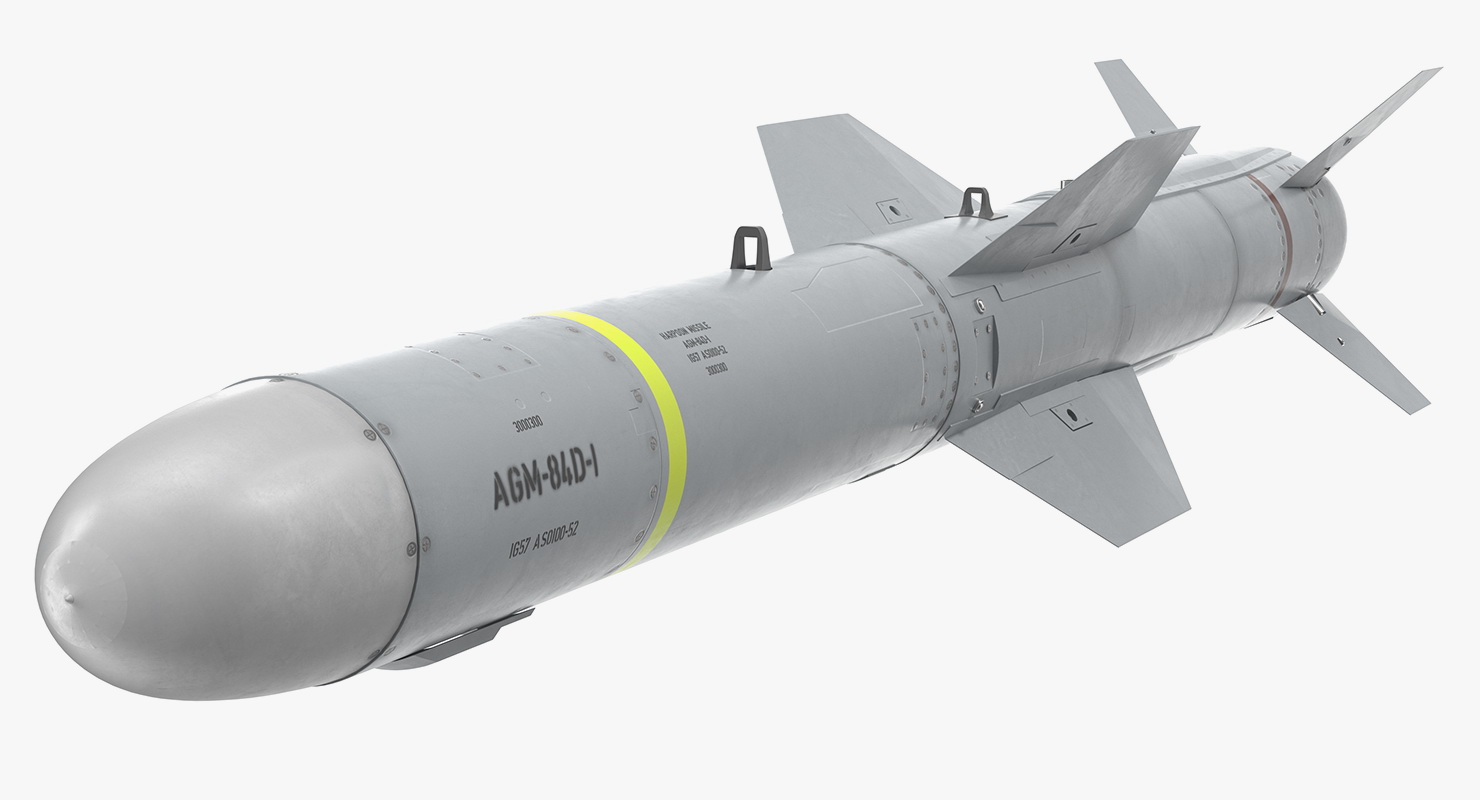 AGM 84 Harpoon Missile 3D
