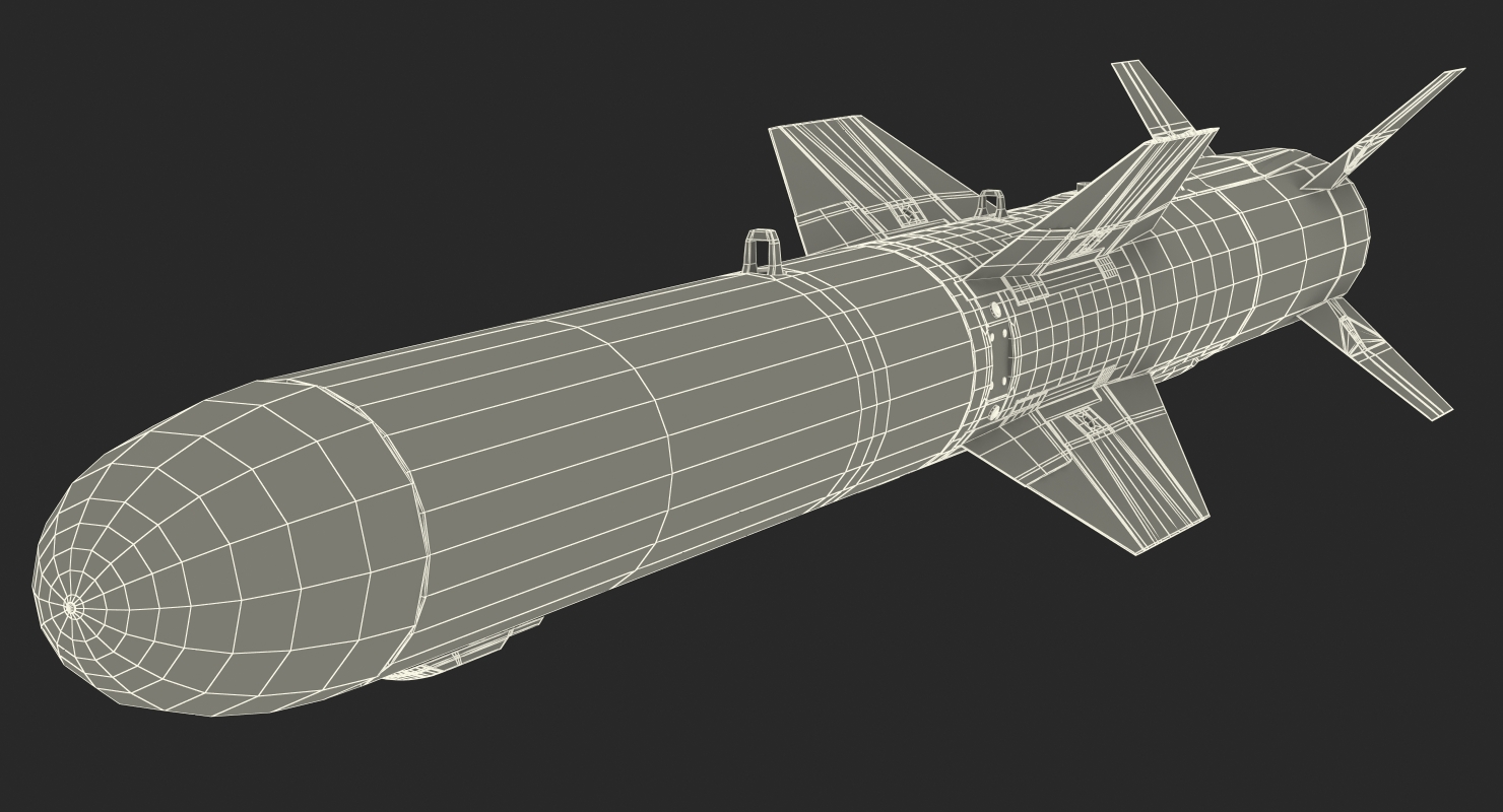 AGM 84 Harpoon Missile 3D