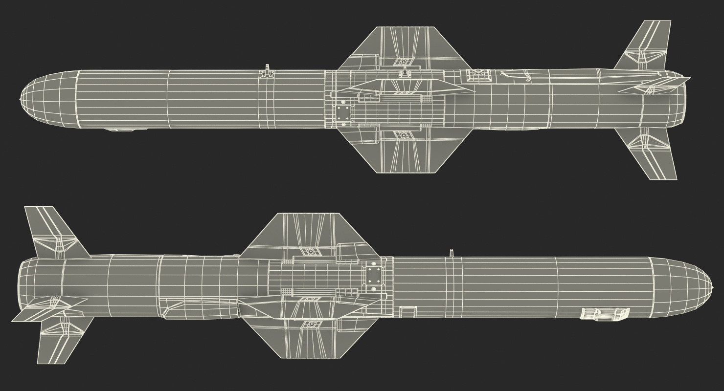 AGM 84 Harpoon Missile 3D