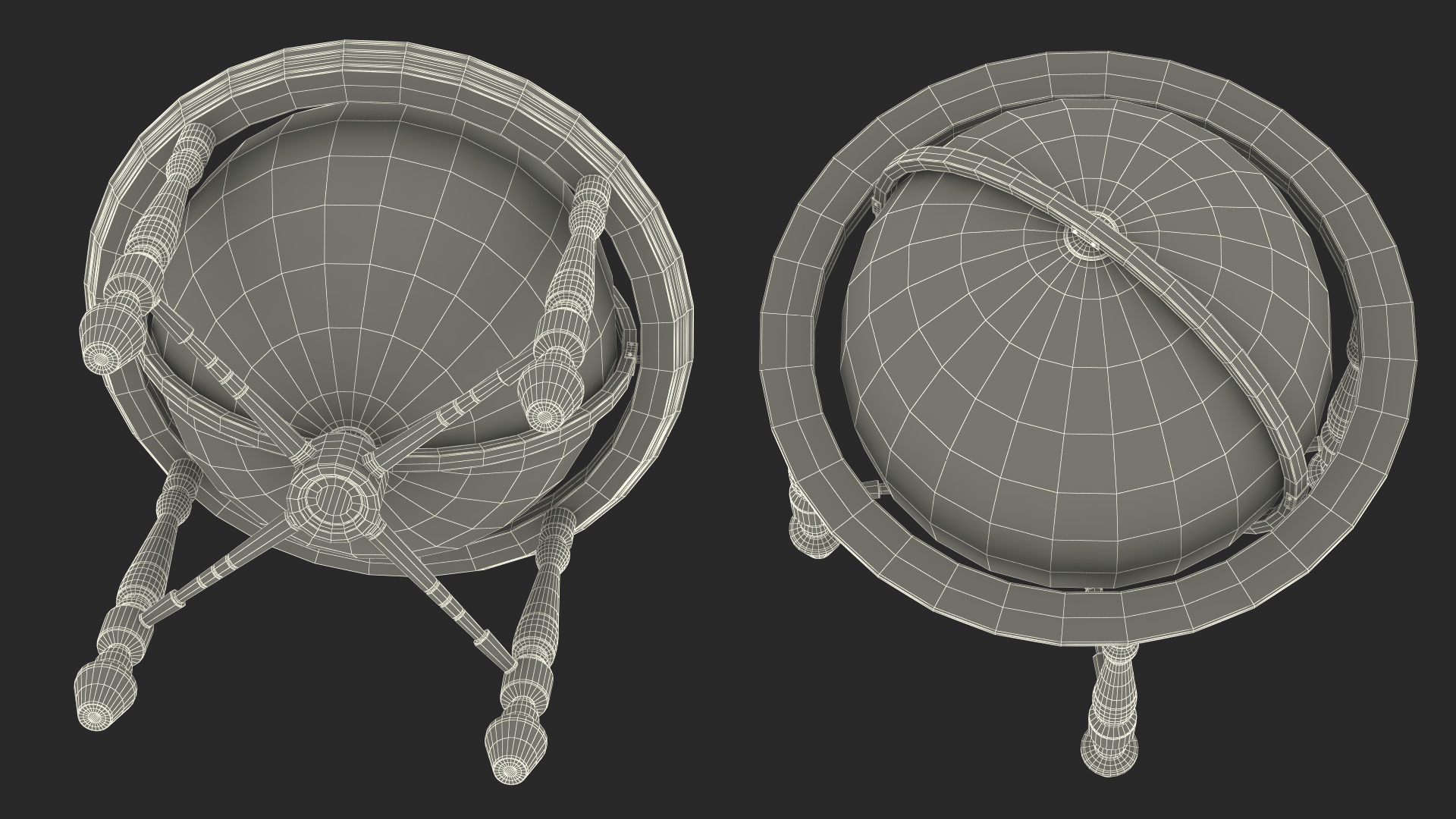 Floor Standing World Globe Antique 3D model