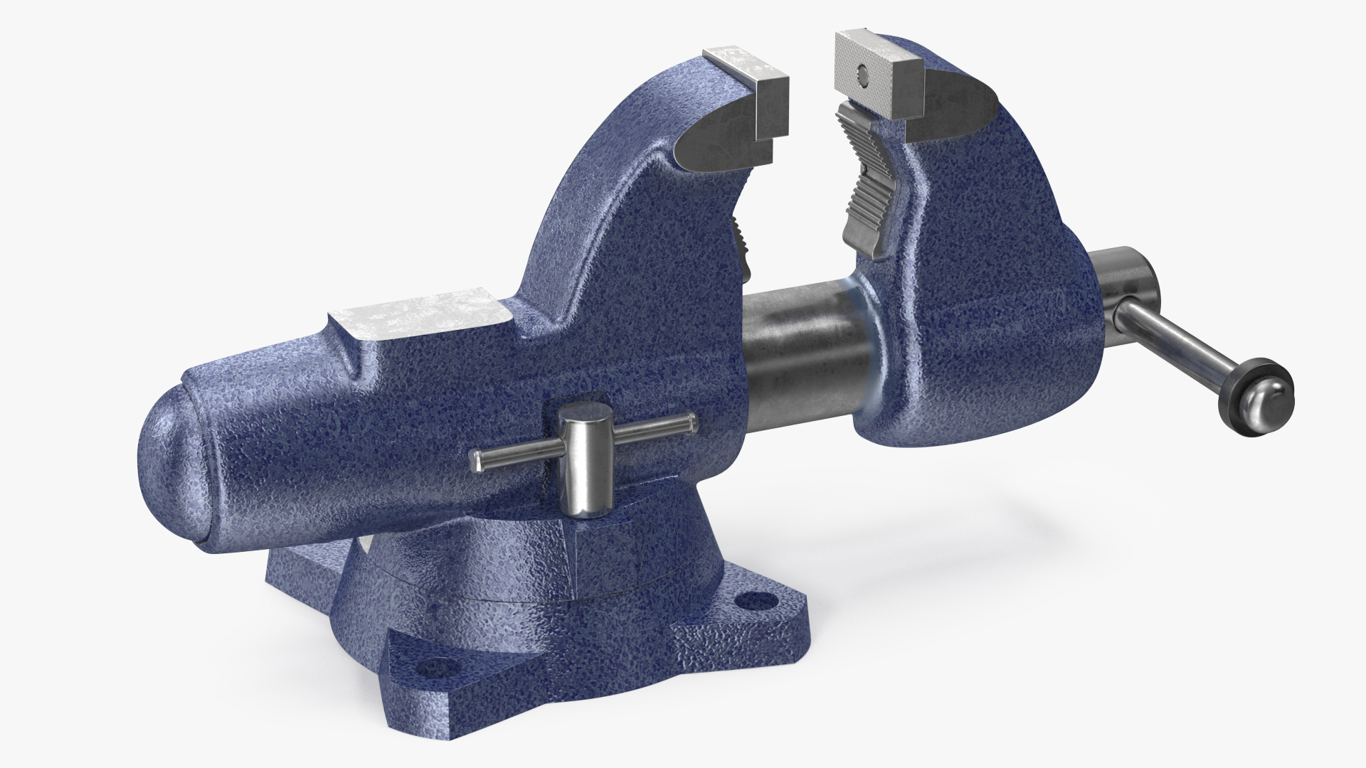 3D Bench Vise Cross Section Rigged