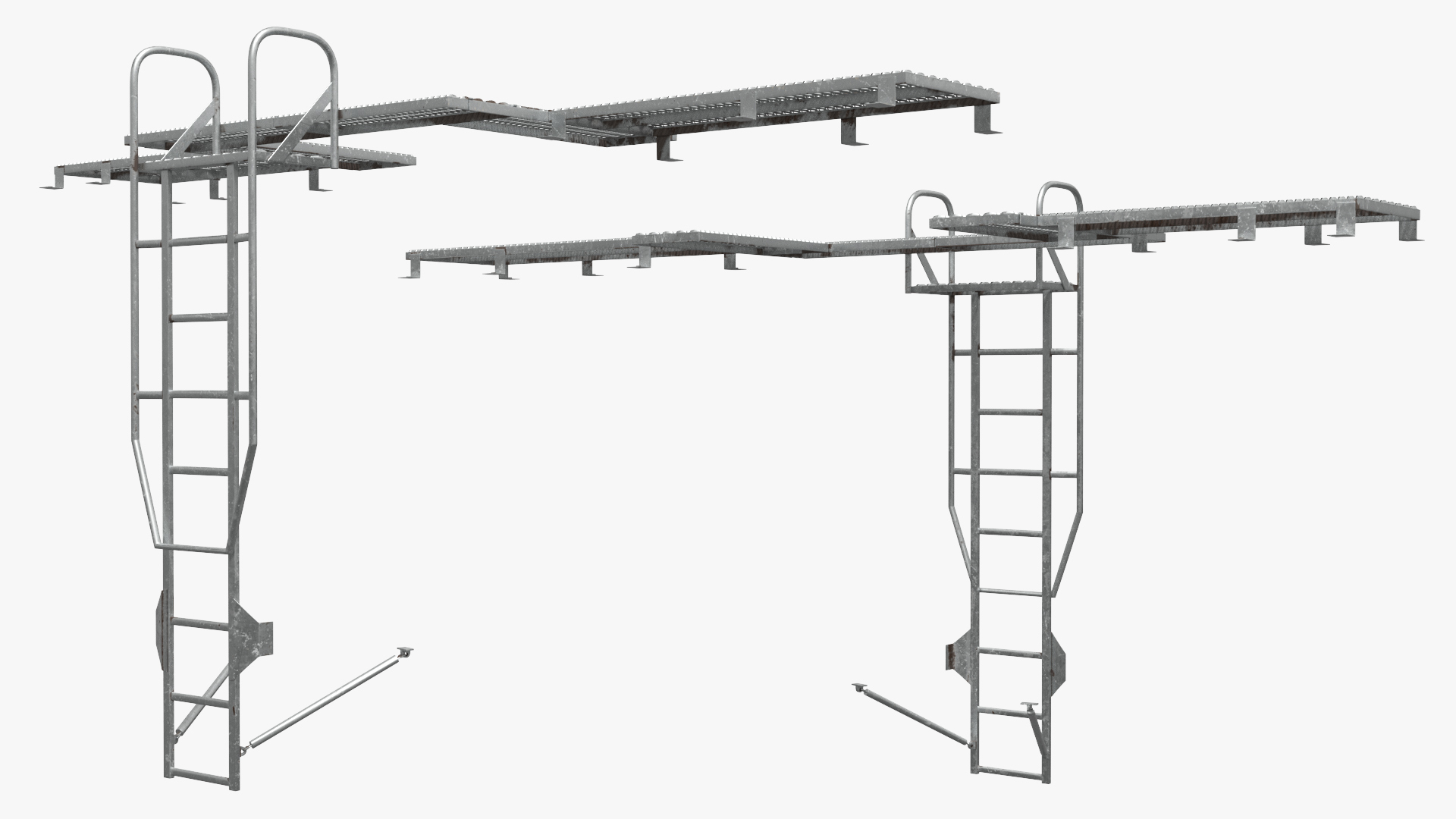 Modular Catwalk with Ladder Silver
