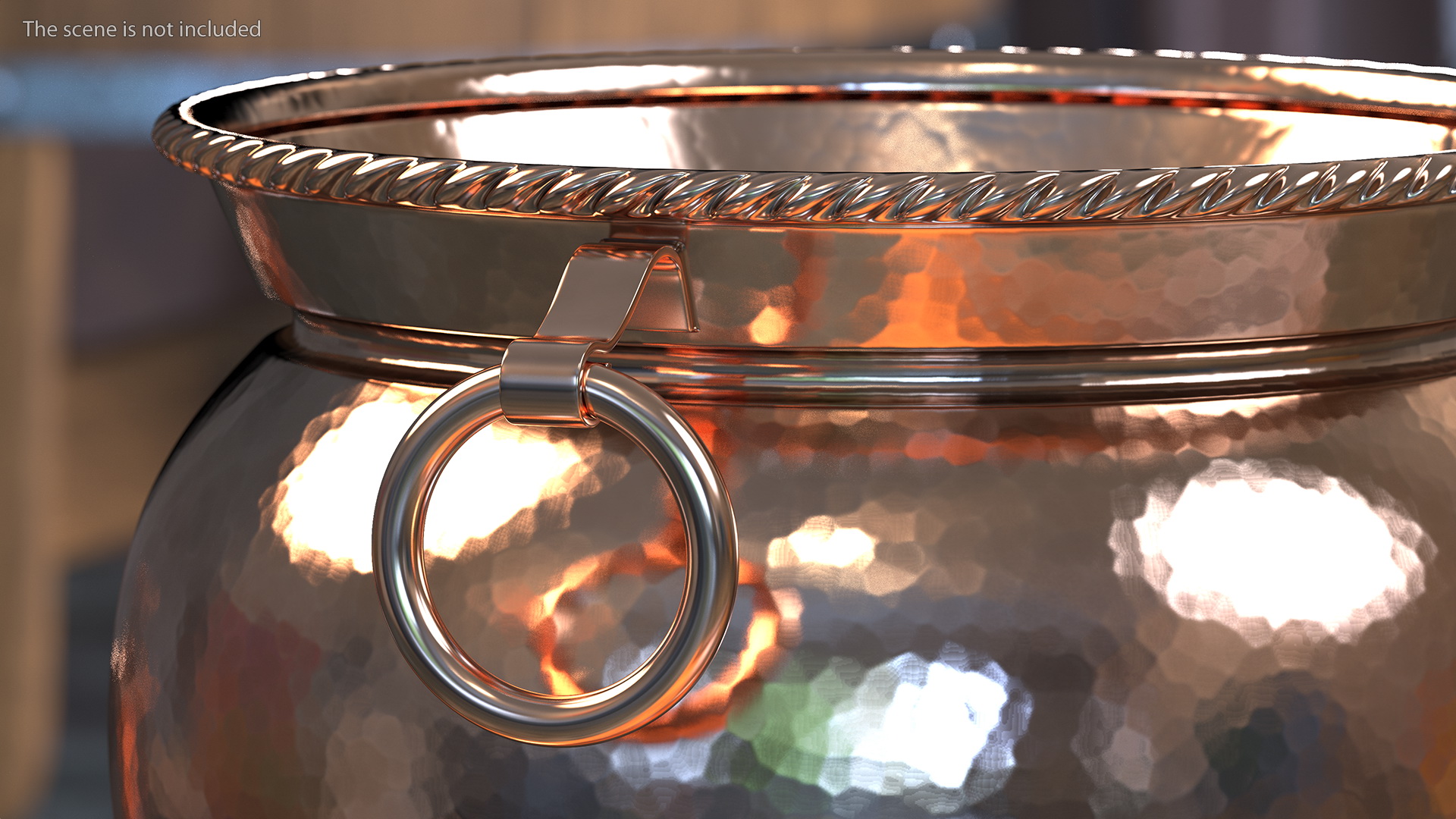 3D model Vintage Copper and Brass Jardiniere