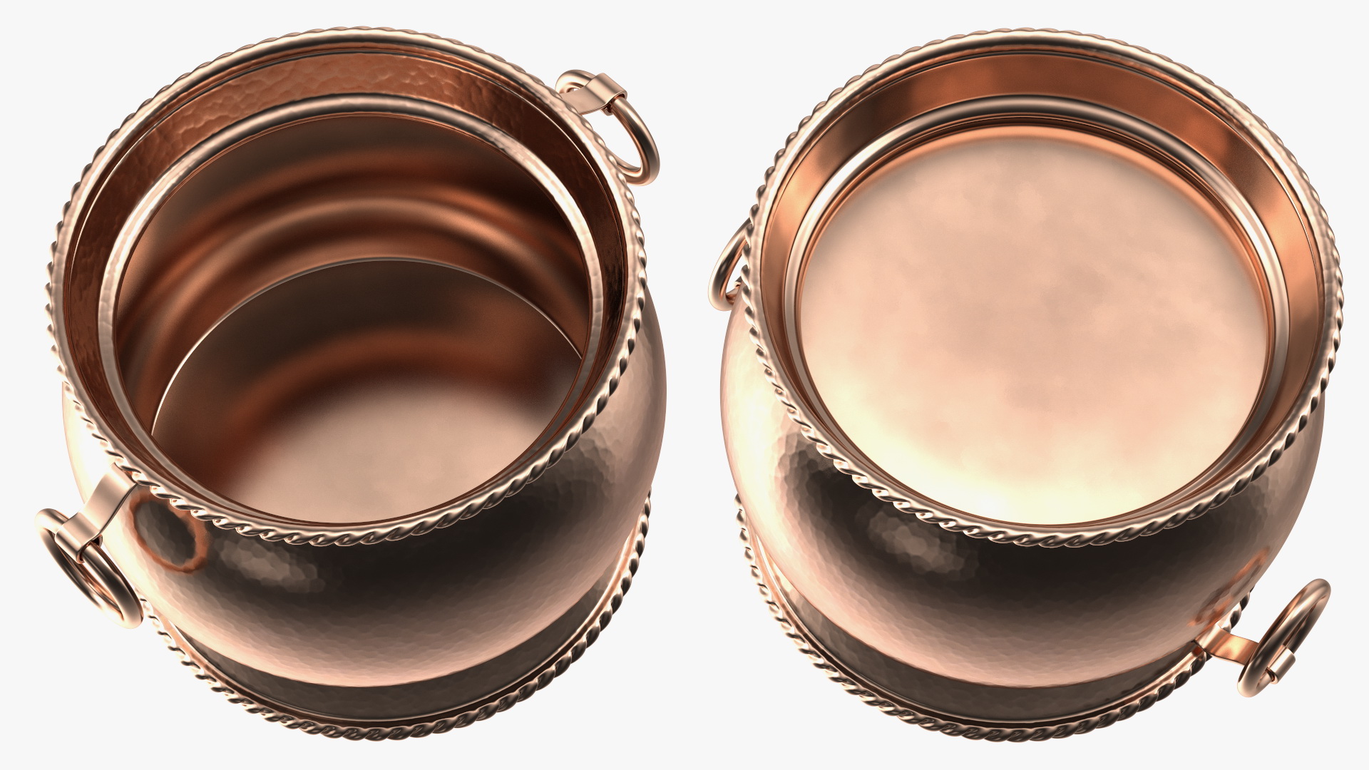 3D model Vintage Copper and Brass Jardiniere