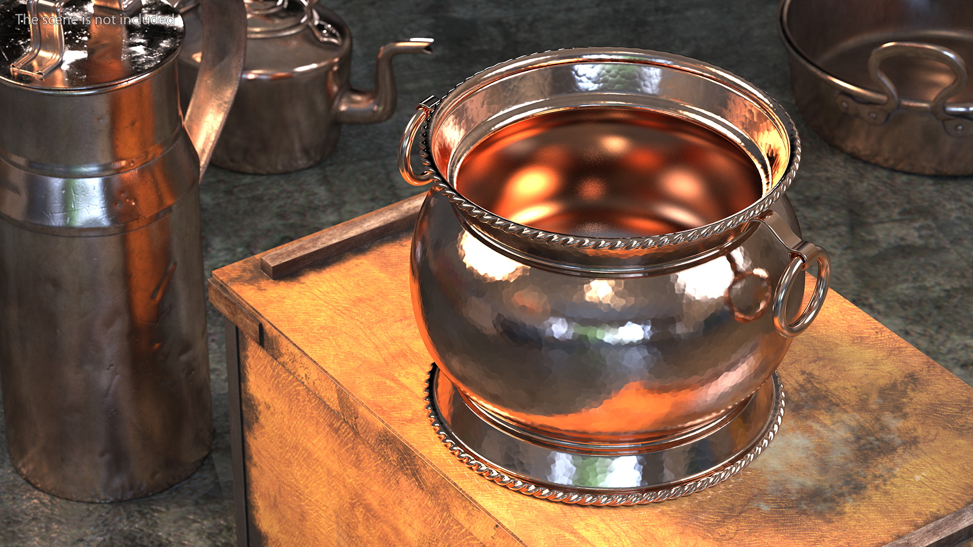 3D model Vintage Copper and Brass Jardiniere
