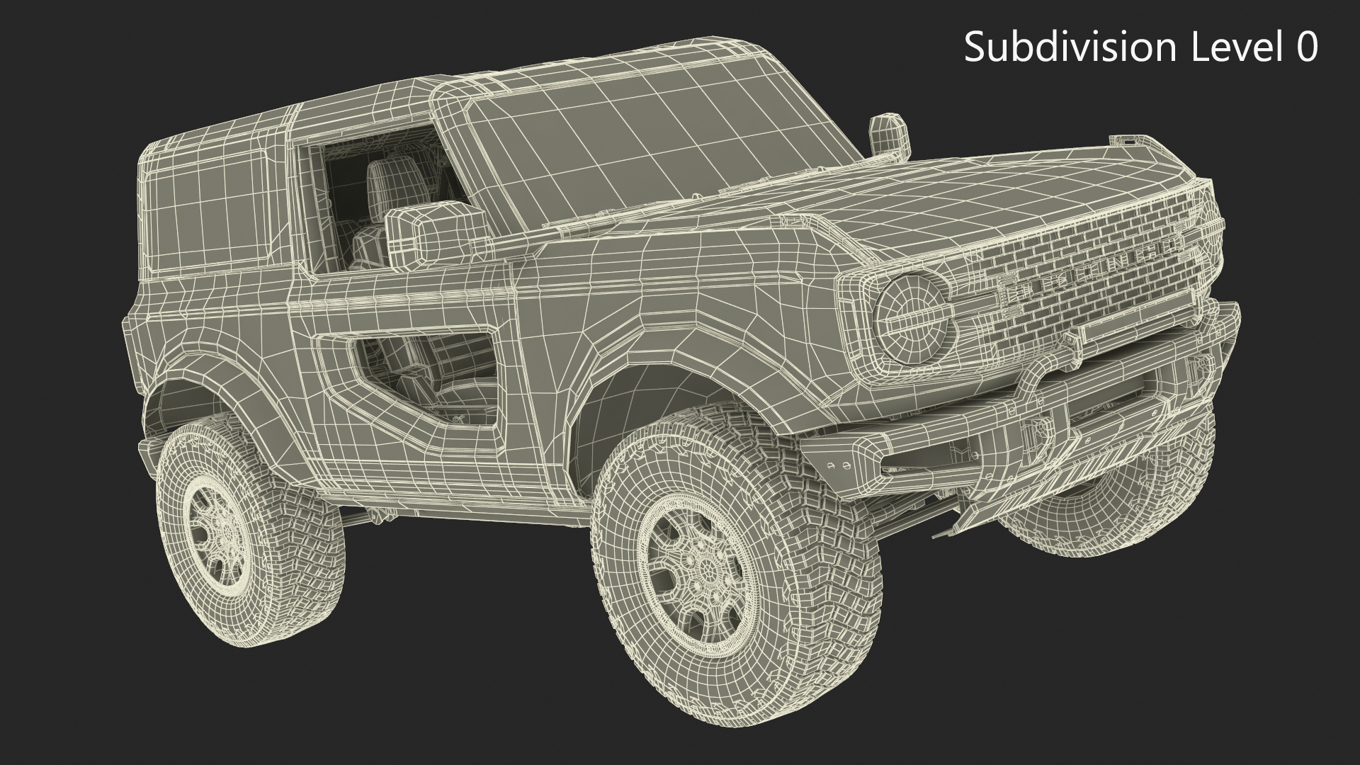 Ford Bronco Two Door 4X4 Shadow Black 3D