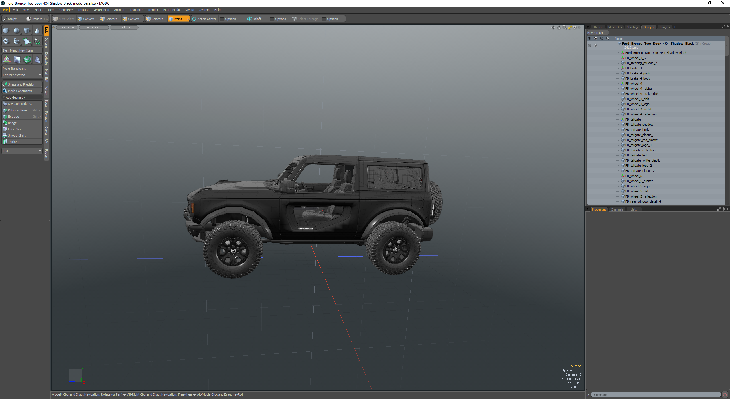 Ford Bronco Two Door 4X4 Shadow Black 3D