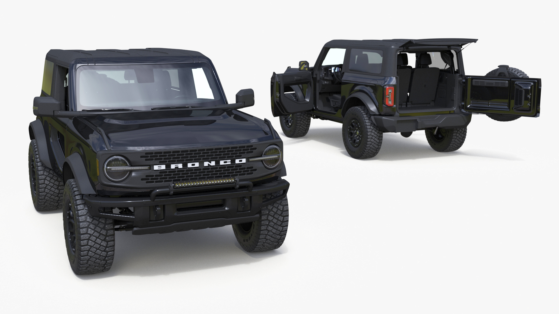 Ford Bronco Two Door 4X4 Shadow Black 3D