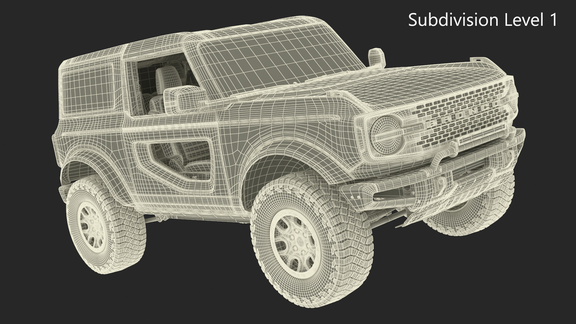 Ford Bronco Two Door 4X4 Shadow Black 3D
