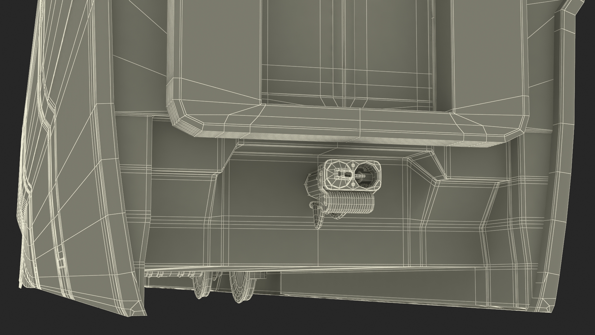 Futuristic Train Locomotive Silver 3D model