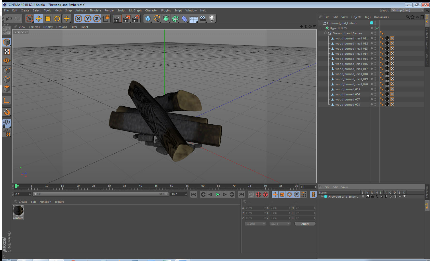 Firewood and Embers 3D model