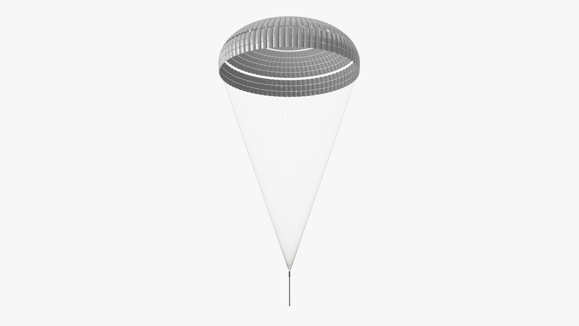 Triple Subscale Parachute Cargo System White 3D model