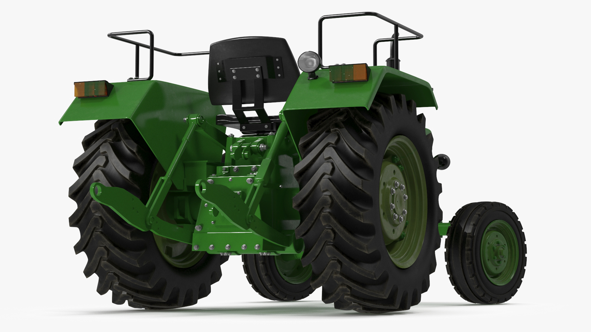 3D Vintage Farm Tractor Rigged for Maya