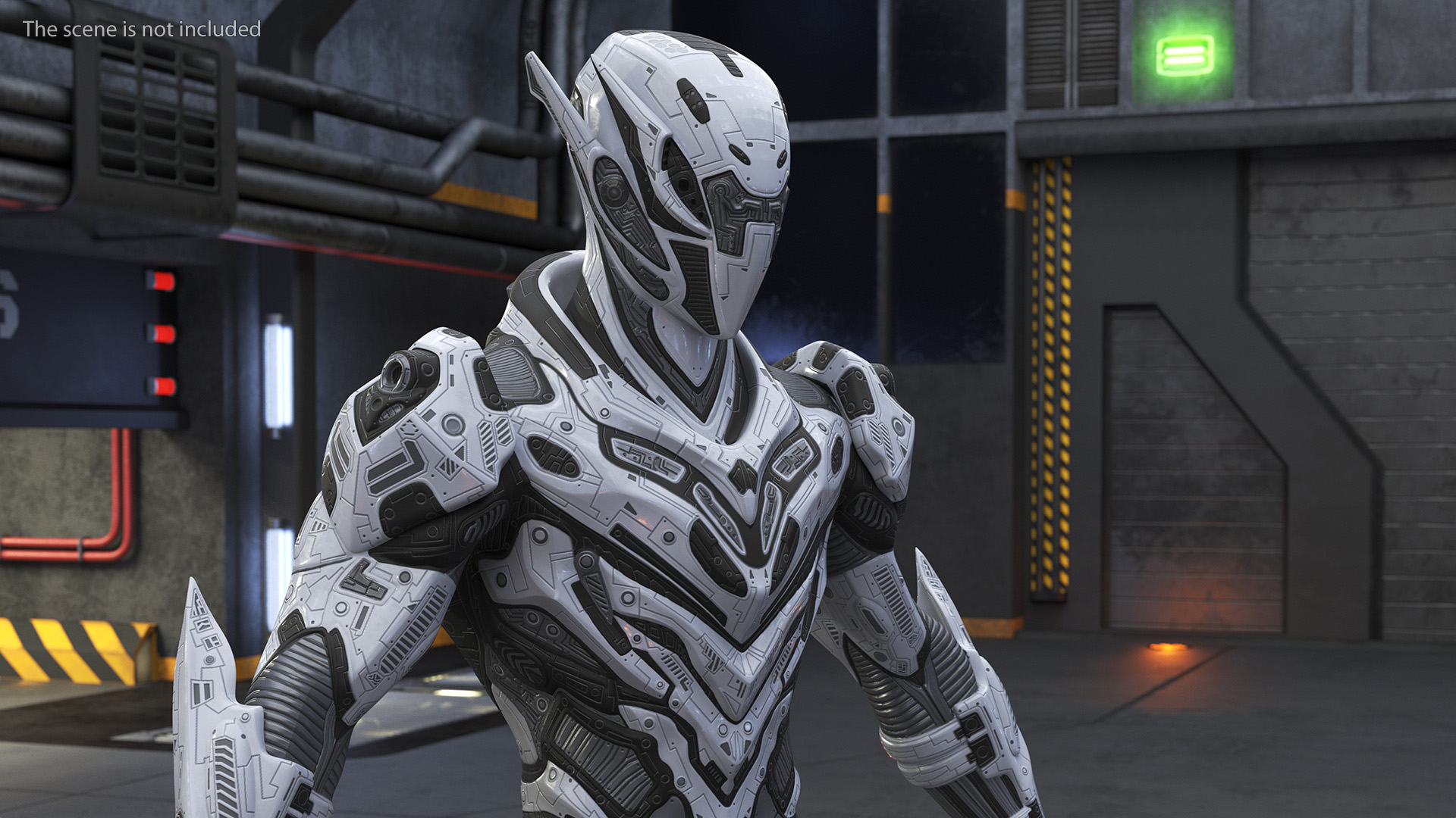 3D model Sci-Fi Combat Robot Character Rigged for Maya