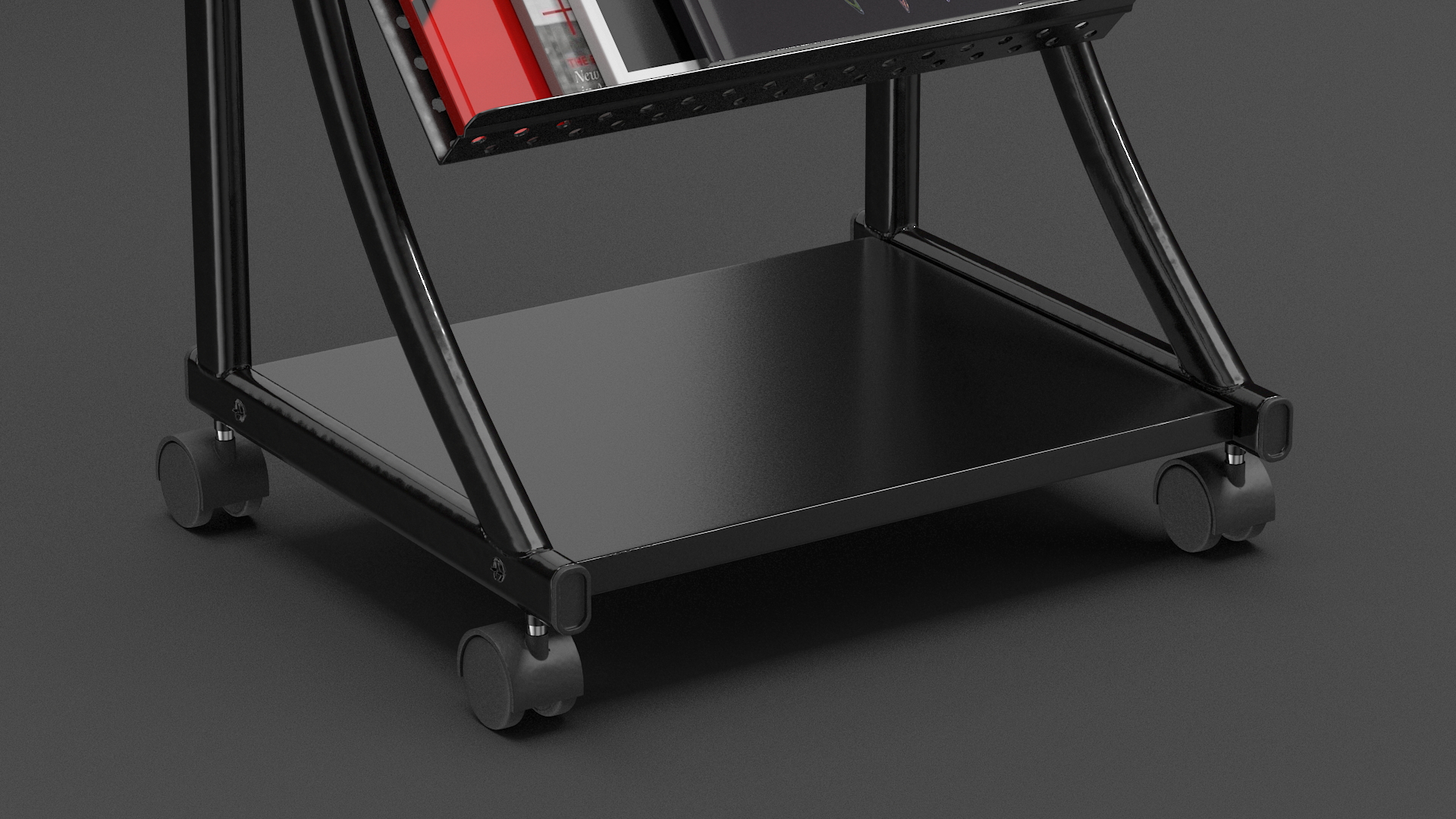 3D Magazine Display Stand Black with Magazines model