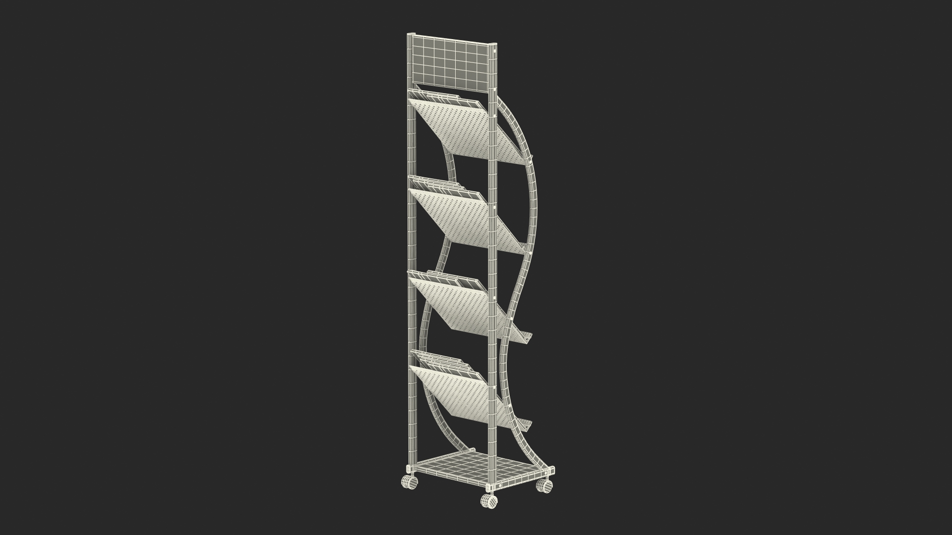 3D Magazine Display Stand Black with Magazines model