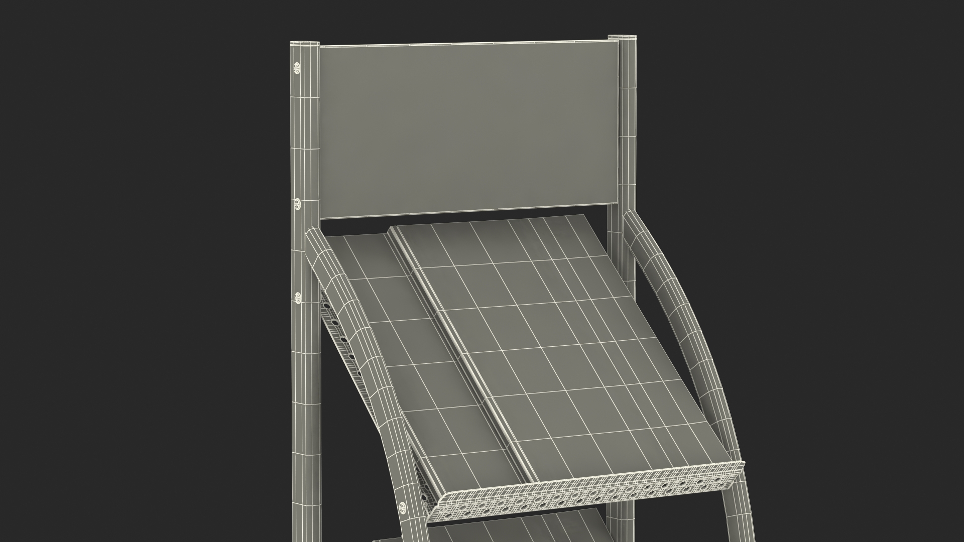 3D Magazine Display Stand Black with Magazines model