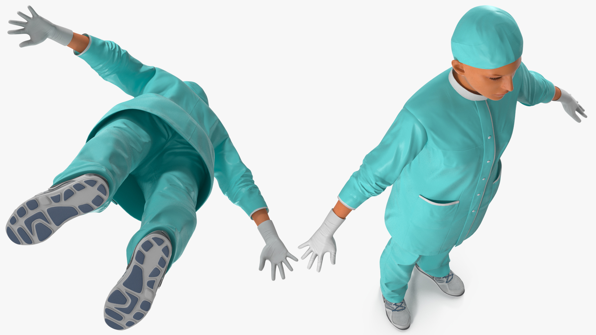 3D Attractive Female Doctor Fur model