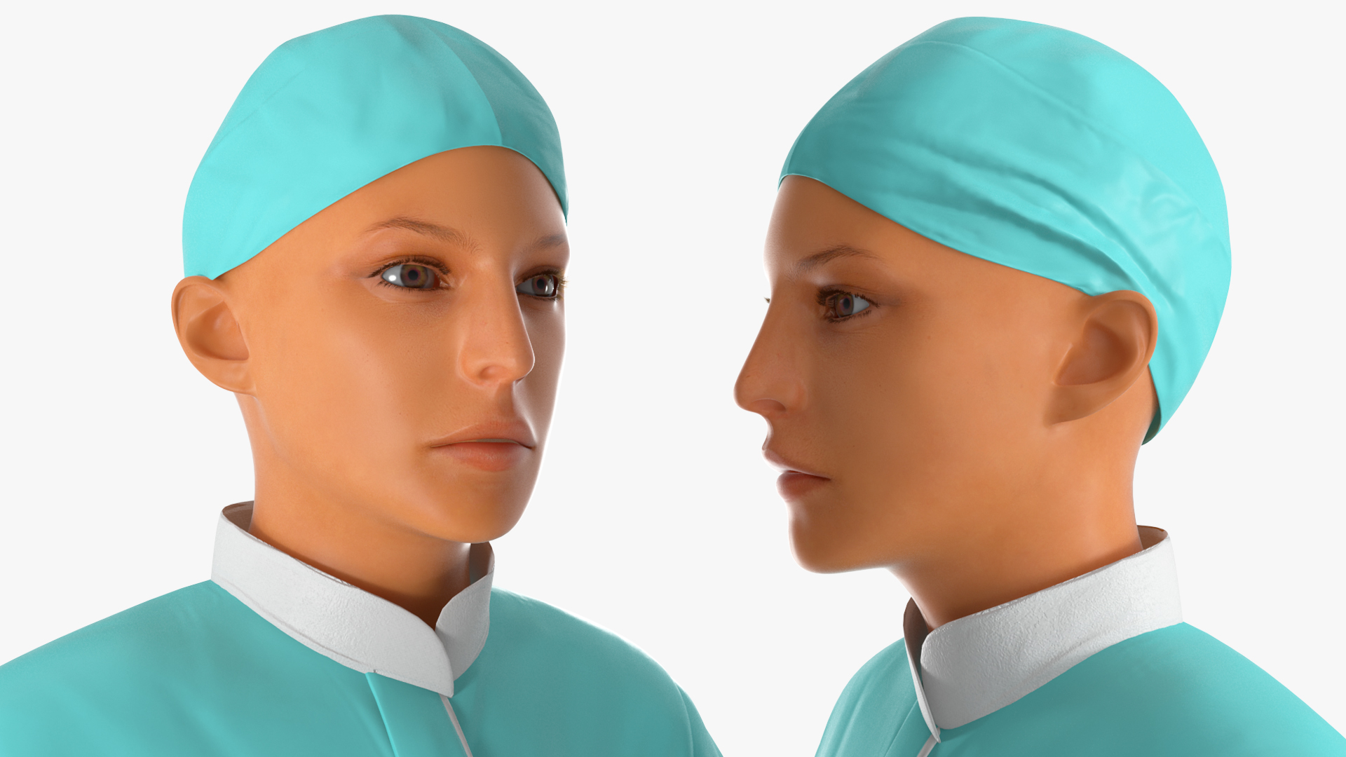 3D Attractive Female Doctor Fur model