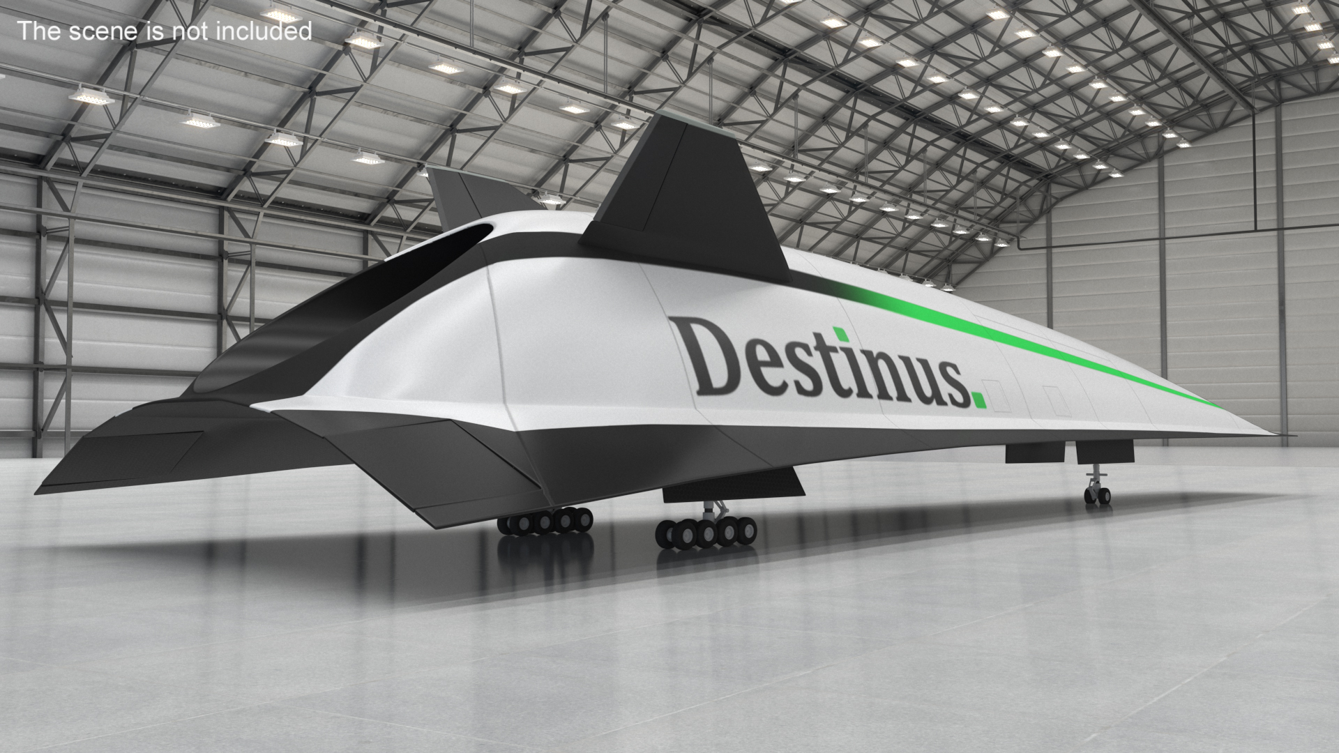 3D Destinus S Hypersonic Passenger Plane New