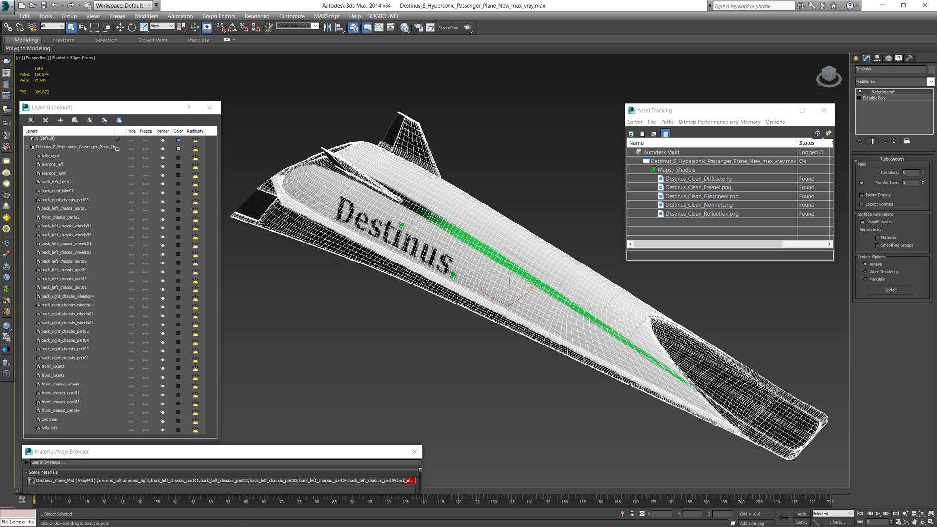 3D Destinus S Hypersonic Passenger Plane New