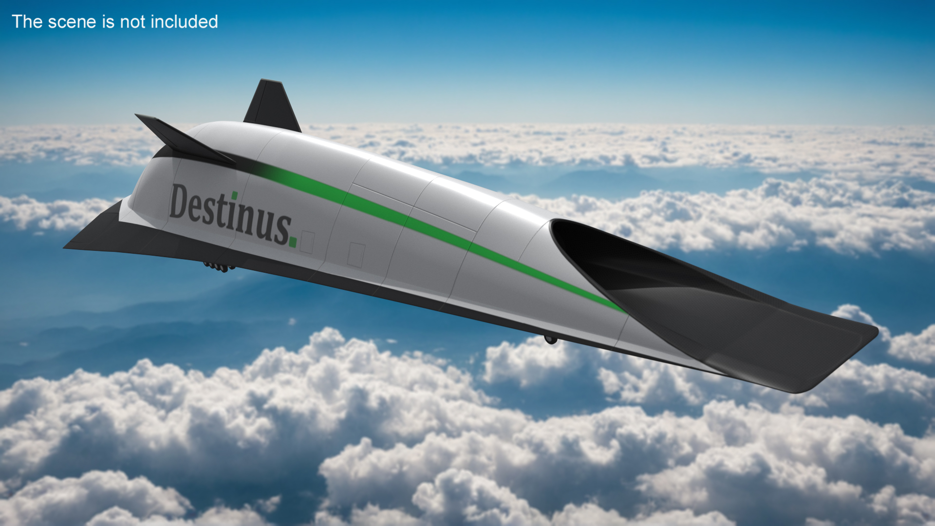 3D Destinus S Hypersonic Passenger Plane New