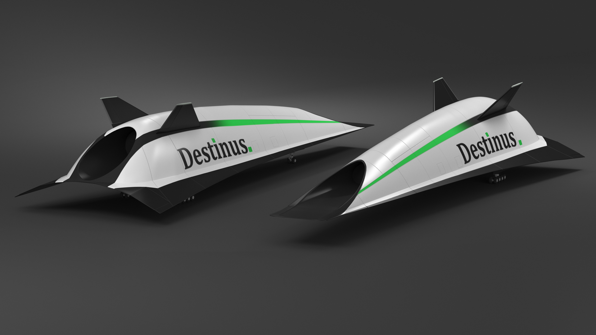 3D Destinus S Hypersonic Passenger Plane New