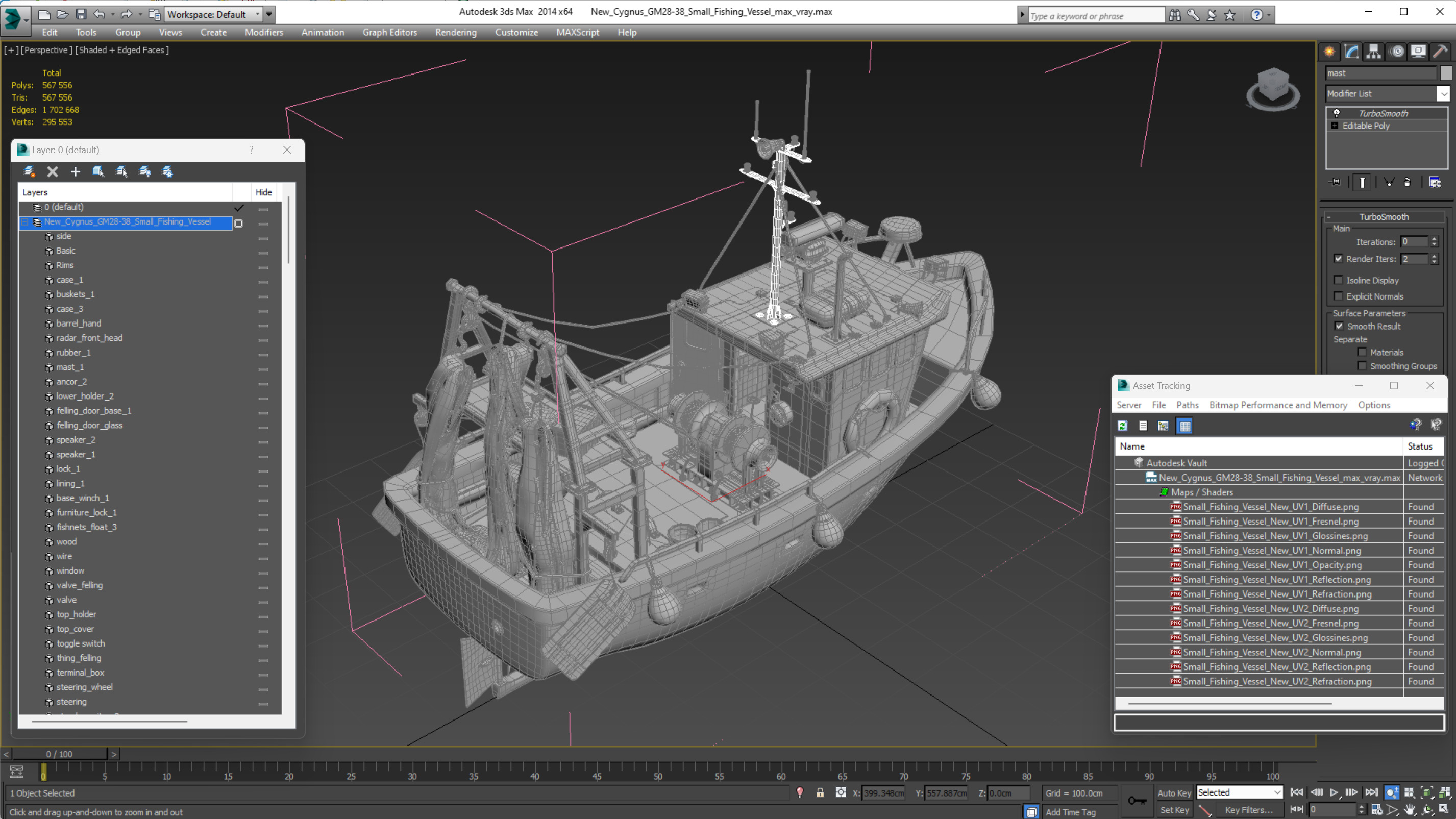 New Cygnus GM28-38 Small Fishing Vessel 3D model