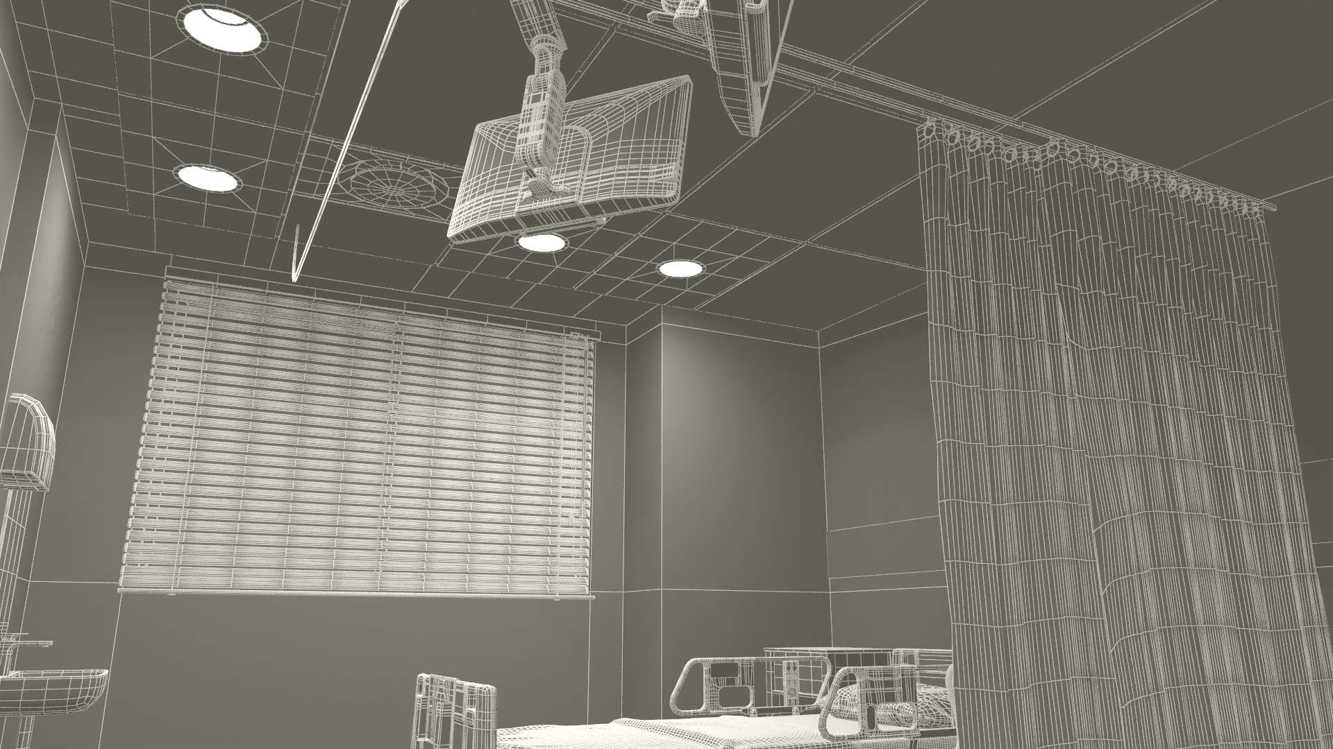 3D model Modern Hospital Ward