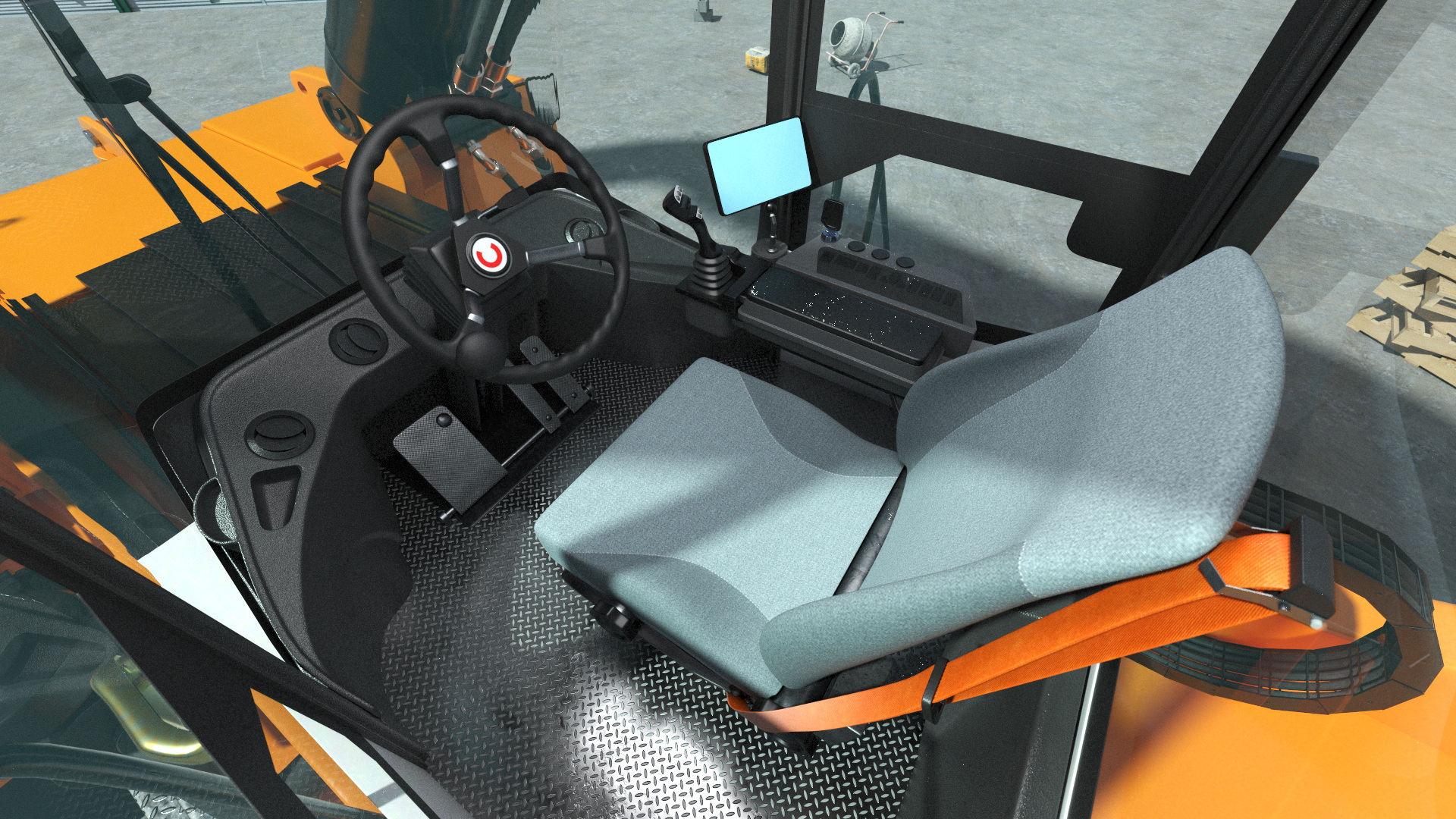 3D Reachstacker Container Loader Rigged