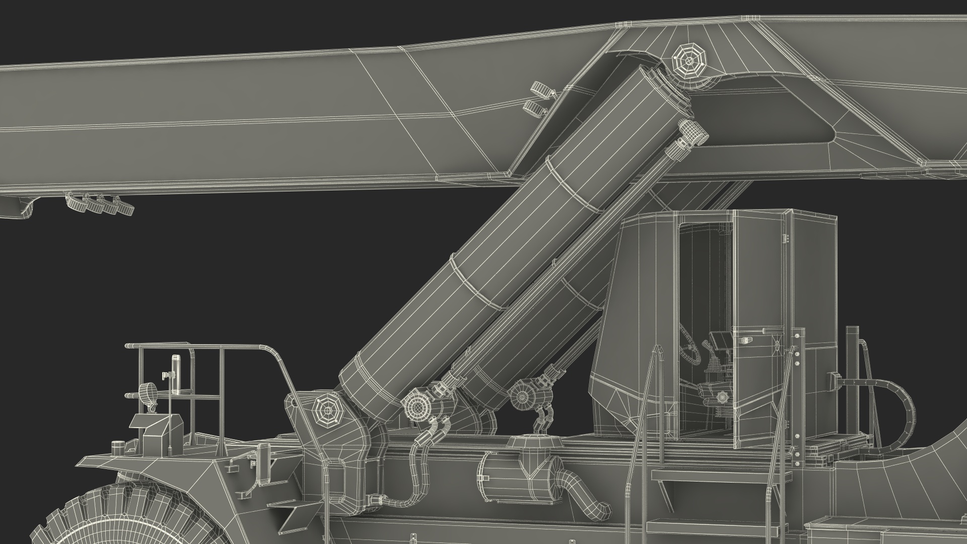3D Reachstacker Container Loader Rigged