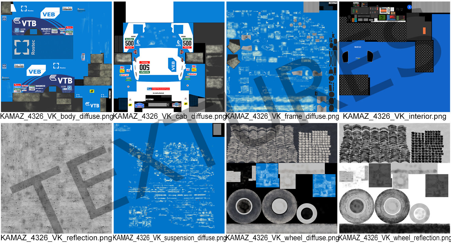 KAMAZ Dakar Racing Truck 4326 VK 3D