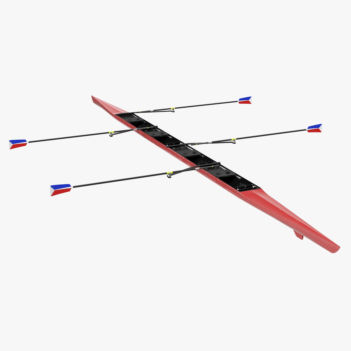 Coxed Four Boat 3D Model