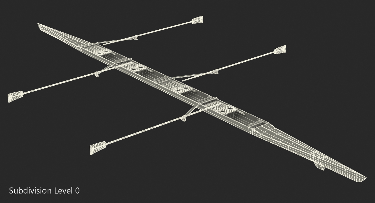3D model Coxed Four Boat