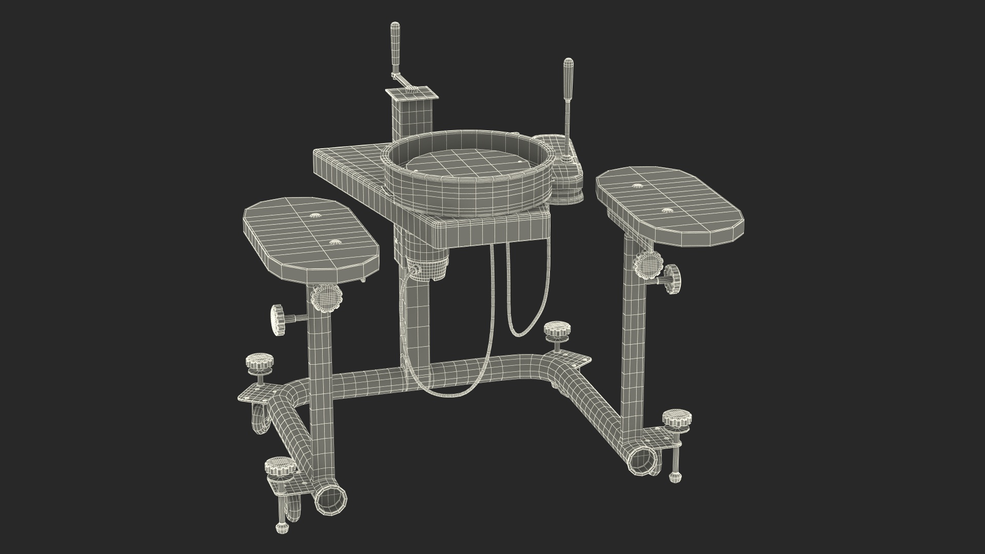 Pottery Wheel Brent Model B Yellow 3D model