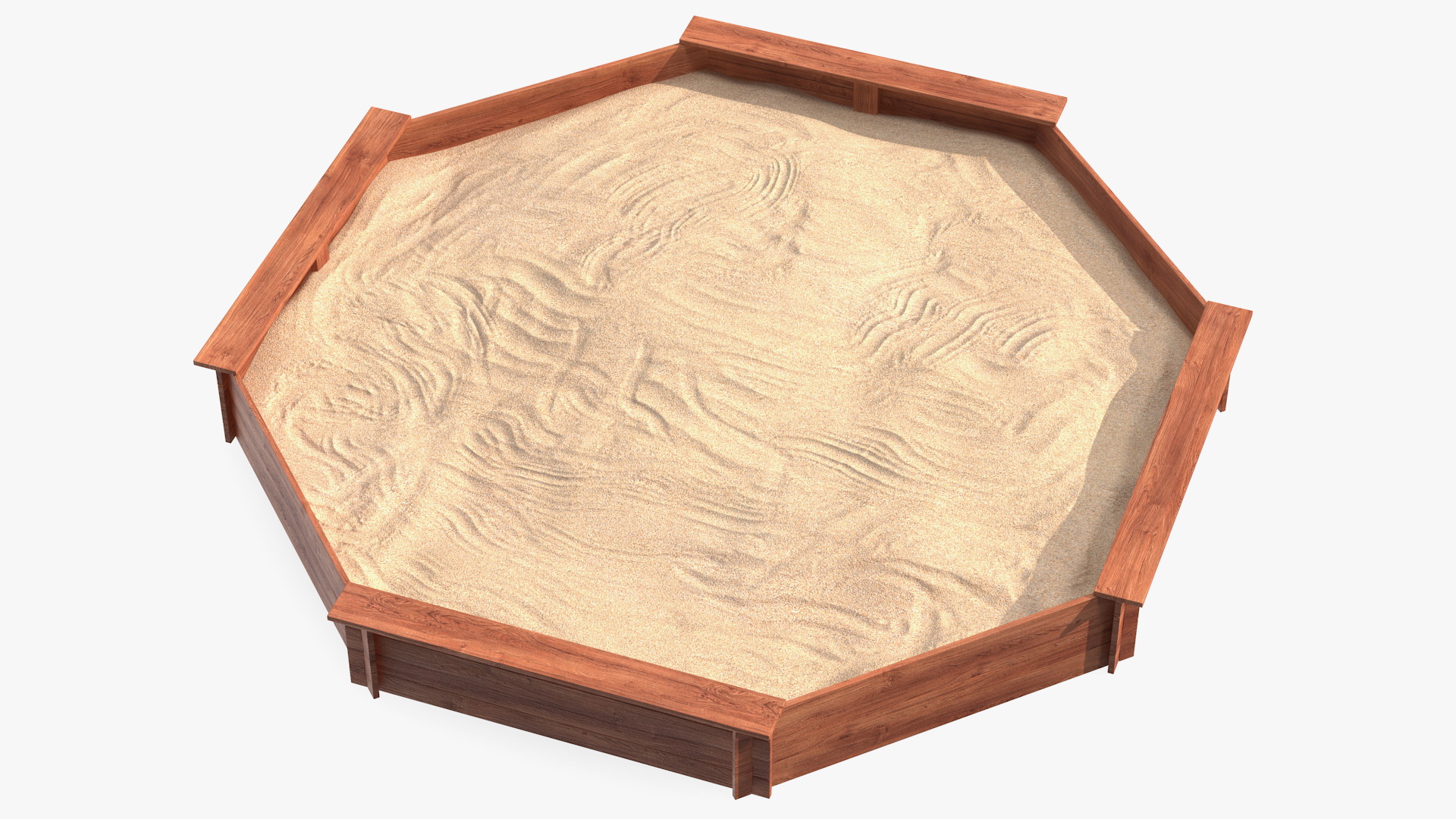 Wooden Octagon Sandbox 3D