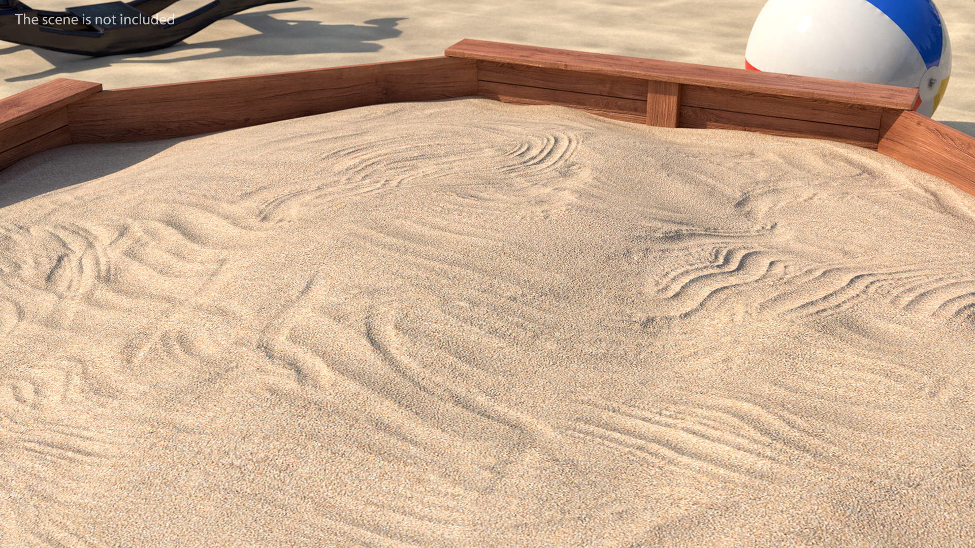 Wooden Octagon Sandbox 3D