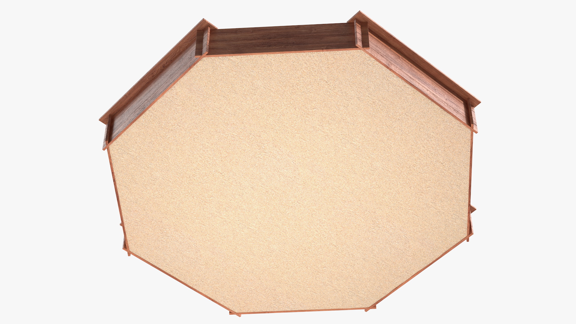 Wooden Octagon Sandbox 3D