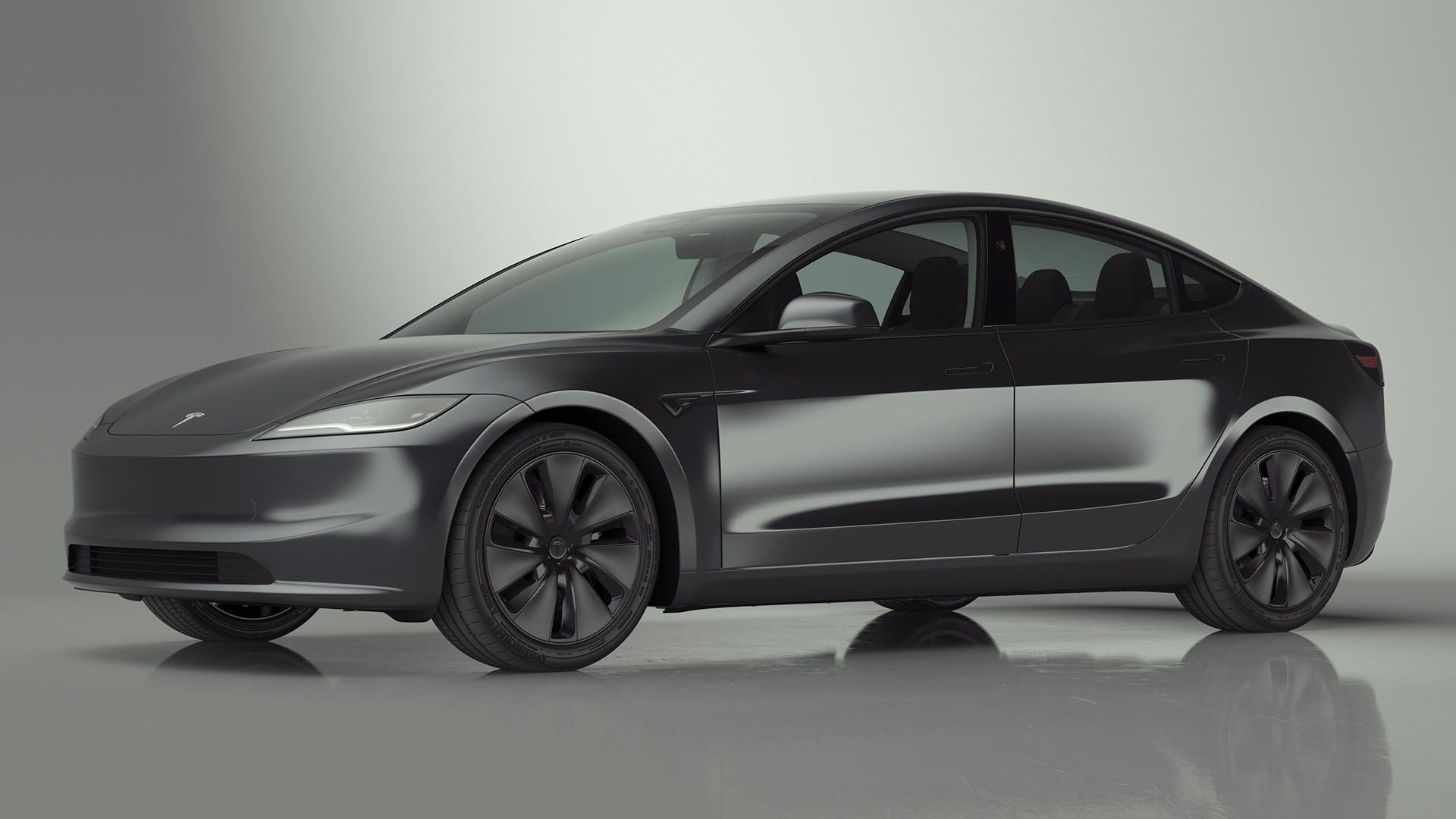 3D Tesla Model 3 2024 Stealth Grey